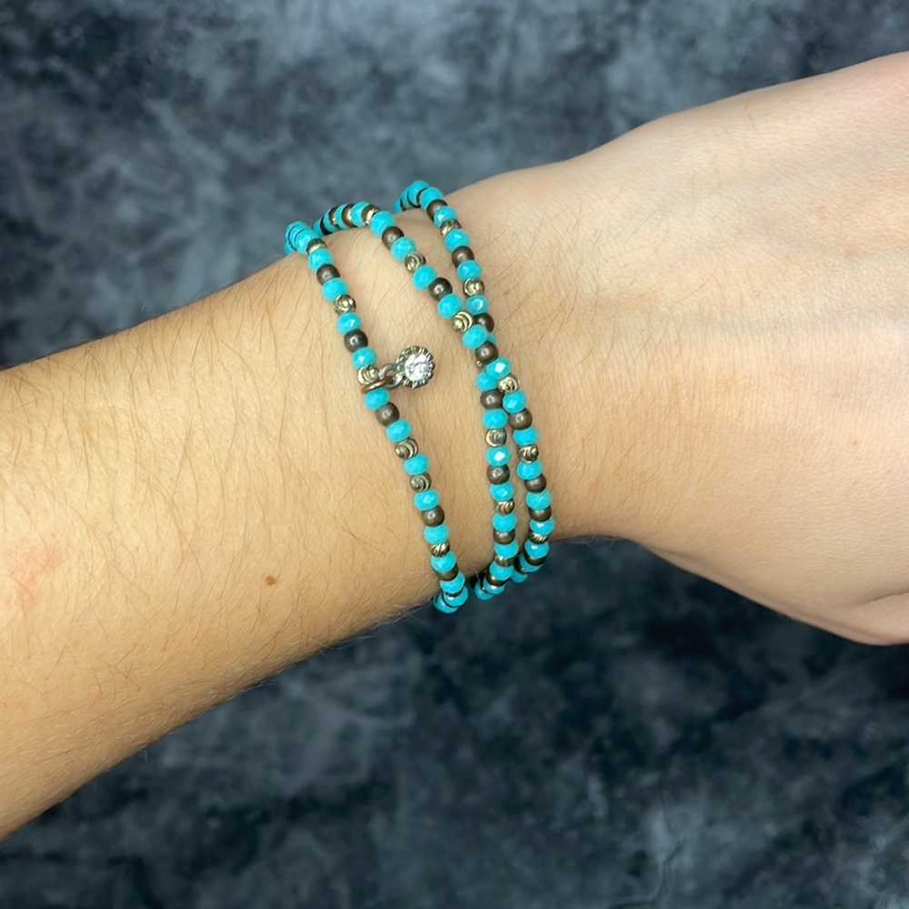 Turquoise Beaded Wrap Beacelet